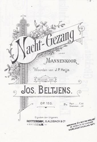 1917 muziekpartituur zangvereniging