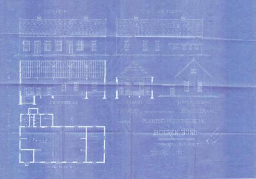 Bondszaal 1924 bestektekening