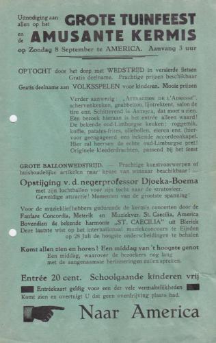 Affiche uit 1935 Tuinfeest