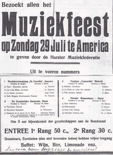 Programma muziekuitvoering uit 1936