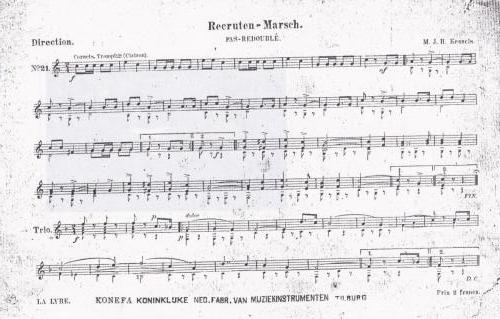 Recrutenmars partij muzikant