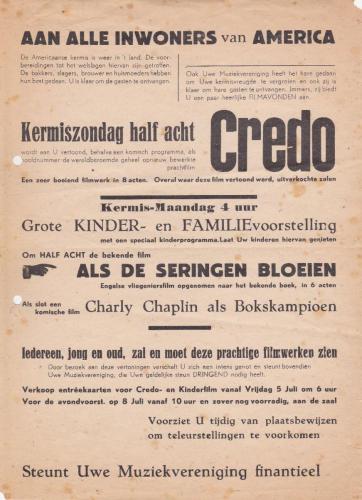 1946 Affiche filmvoorstelling