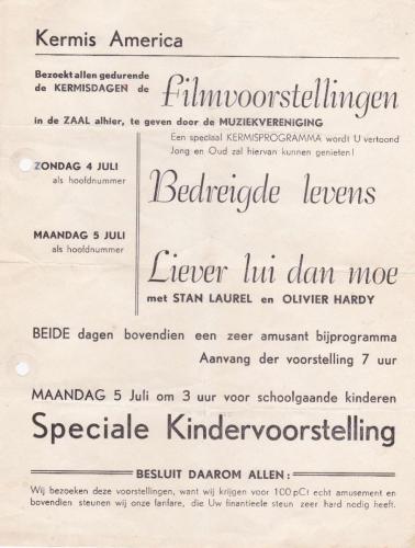 1948 Affiche filmvoorstelling Bondszaal