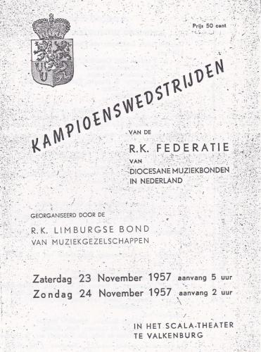 1957 Kampioenschap Valkenburg programma