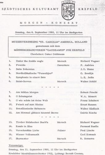 1960 Vriendschapsbanden met Krefeld in Krefeld 1