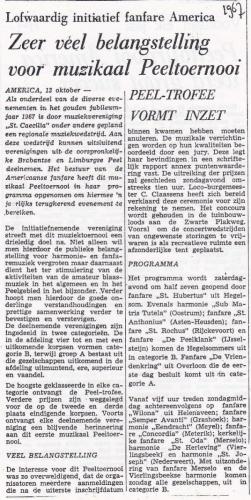 1967 Krantenartikel Peeltoernooi