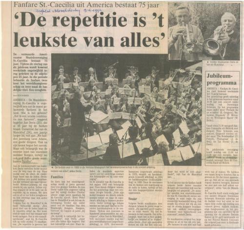 1992 75-jarig bestaan