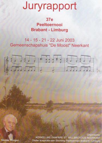Peeltoernooi 2003 juryrapport